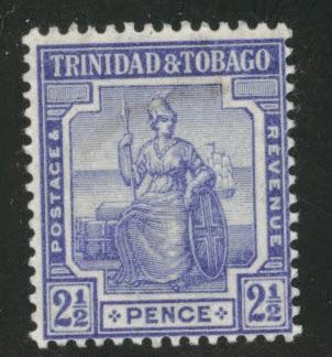 Trinidad Tobago Scott 4 wmk 3 1913 perf 14 stamp