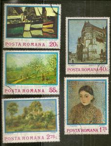 Romania       Scott  2468-72       Paintings     CTO