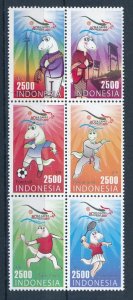 [119747] Indonesia 2011 Sports Football soccer badminton table tennis  MNH