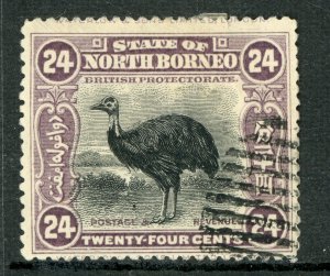 North Borneo 1909 British Colony 24¢ Cassowary Sc #149 VFU F711