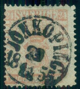 SWEDEN #5, 24sk dull red, used w/early 1855 JONKOPING cancel, F/VF, Scott $2,200