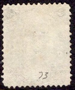 US Stamp #73 2c Jackson w/ + $15 Blue Cancel USED SCV $55. Nice Cancel.