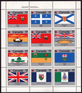 SC#832a Canada Day: Flags Sheet of Twelve (1979) MNH