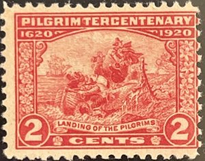 Scott #549 1920 2¢ Pilgrim Tercentenary Landing of the Pilgrims MNH OG