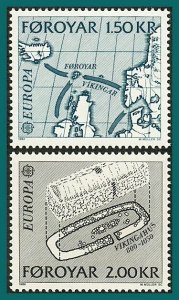 Faroe Islands 1982 Europa, MNH #81-82,SG69-SG70