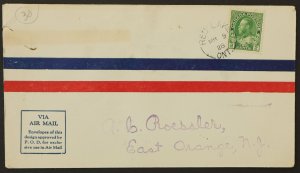 Canada Patricia Airways Semi-Official Stamp on A.C. Roessler Air Mail Cover