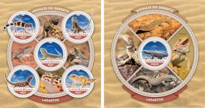 Guinea-Bissau Wild Animals Birds Dinosaurs Owls Snakes MNH stamp set 18 sheets  