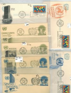 U.N. UNITED NATIONS STATIONERY COLLECTION SET OF 75 FDCs Few Better $90 retail