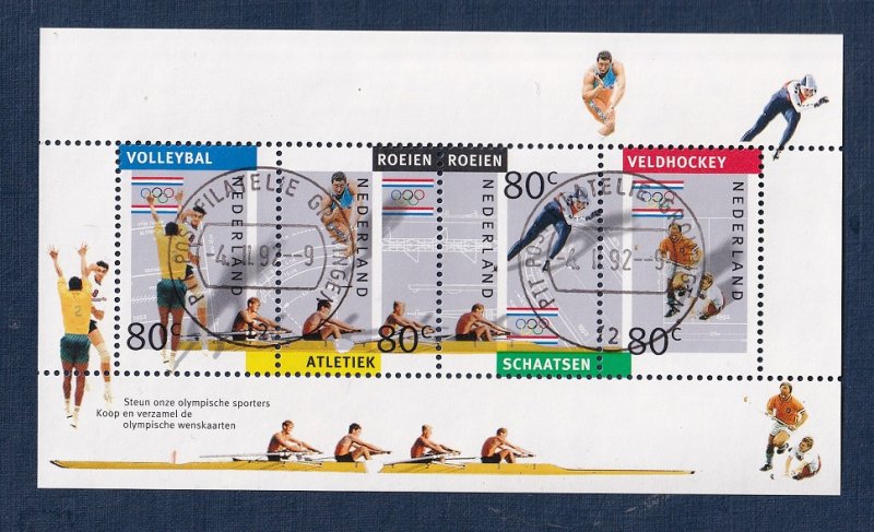 Netherlands  #806  cancelled  1992  sheet Olympic games