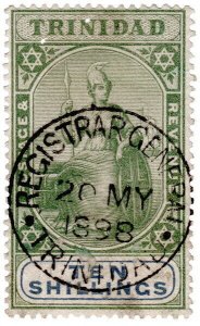 (I.B) Trinidad & Tobago Revenue : Duty Stamp 10/-