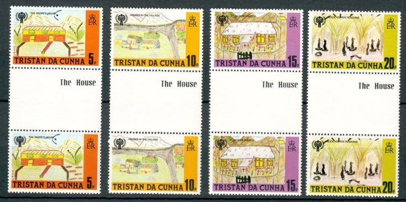 Tristan da Cunha #264 - 267 set of MNH gutter pairs