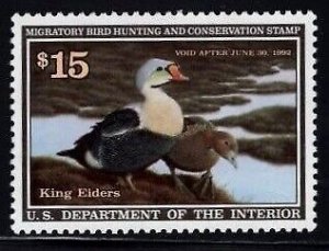 US RW-58 Federal Duck Stamp Mint NH OG Face $15.00 FREE SHIPPING