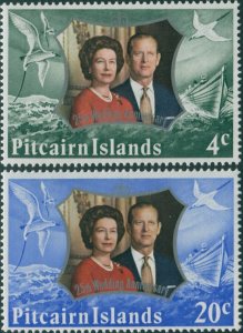 Pitcairn Islands 1972 SG124-125 Royal Silver Wedding set MLH