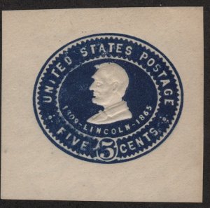 SC#U393 5¢ Lincoln Cut Square (1903) Unused