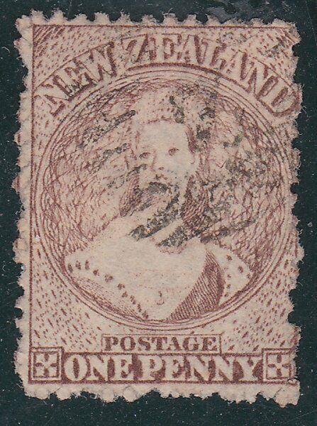 NEW ZEALAND 1870 Chalon 1d brown SG132a used...............................796