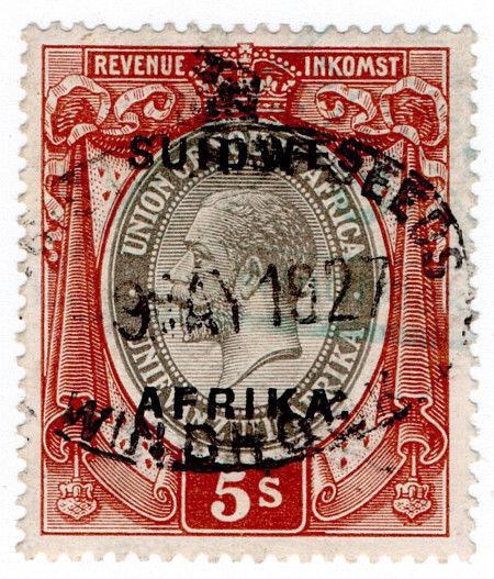 (I.B) South-West Africa Revenue : Duty Stamp 5/-