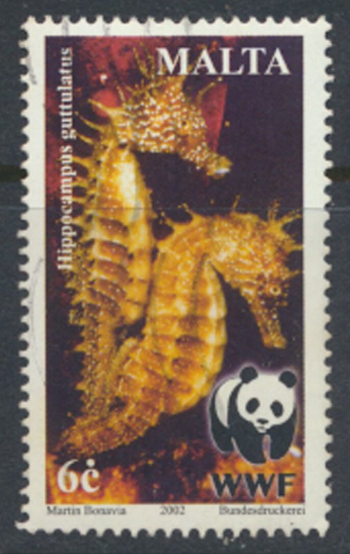 Malta  SC# 1071    Seahorses  2002    Used  as per scan and details