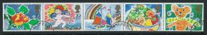 GB QEII  SG 1423 - 1427 se-tenant - 1989 Greetings  VF Po...