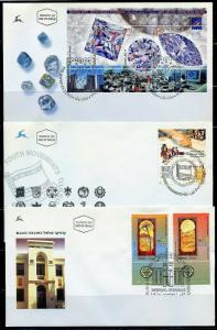 ISRAEL SELECTION OF 14  DIFFERENT  2001 UNADDRESSED CACHETED  FIRST DAY COVERS