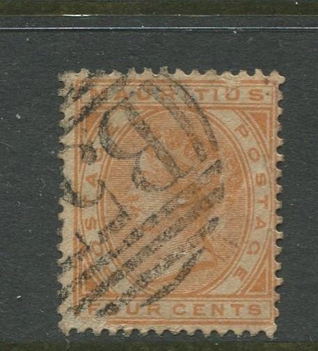 Mauritius - Scott 71 - QV Definitive Issue -1882- FU- Single 4c Stamp