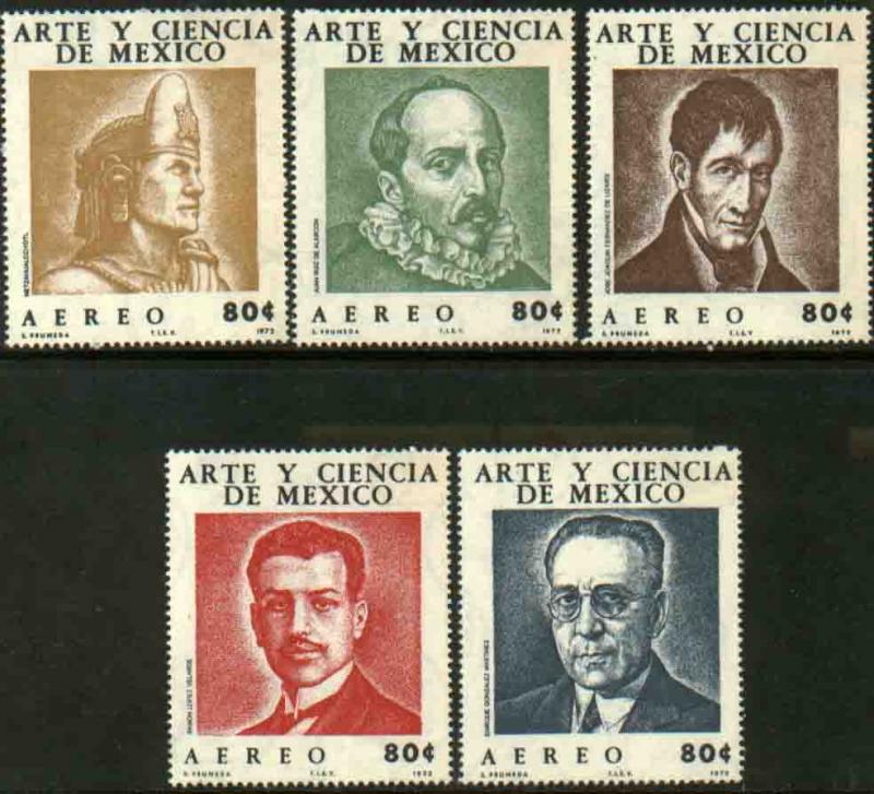 MEXICO C396-C400, Art and Science of Mexico (Series 2) MNH