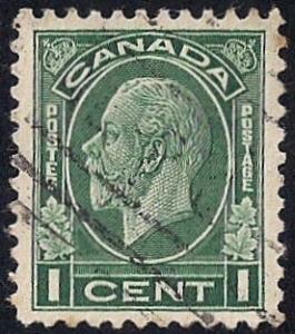 Canada #195 1 cent King George 5, Stamp used EGRADED VF 83