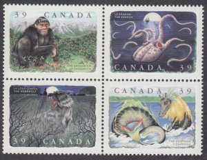 Canada - #1292a Canadian Folklore - Legendary Creatures Block of Four - MNH