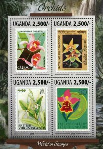 Orchids Stamp Flowers Postage Stamp Dendrobium Souvenir Sheet MNH #3123-3126