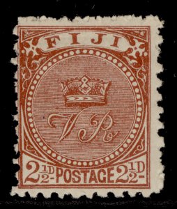 FIJI QV SG79, 2½d chocolate, M MINT. Cat £60.