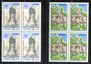 France Sc# 1609-1610 MNH Block/4 1978 Europa