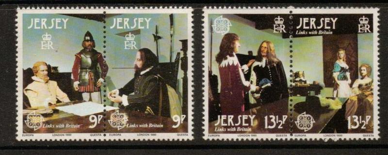 JERSEY SG226/9 1980 EUROPA MNH 