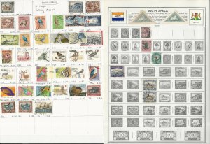 South Africa Stamp Collection on 16 Harris Pages to 1985, JFZ
