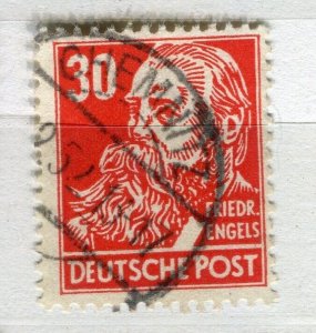 GERMANY EAST; 1952-53 early Portrait issues fine used 30pf. value