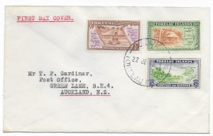 Tokelau  1-3  1948  set on first day cover