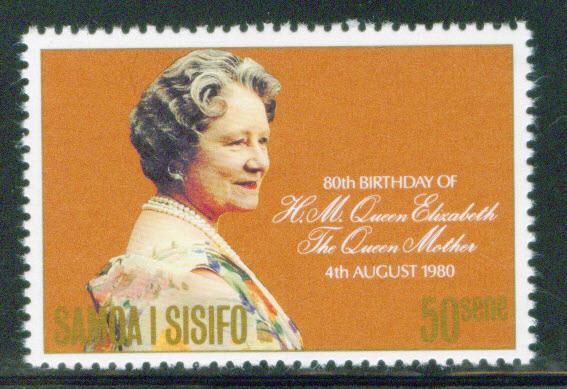 Samoa Scott 532 MNH** 1980 Queen Elizabeth 80th Birthday stamp