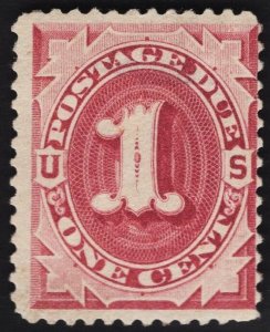 US# J22 1c Bright Claret Postage Due MINT Hinged SCV $30.00