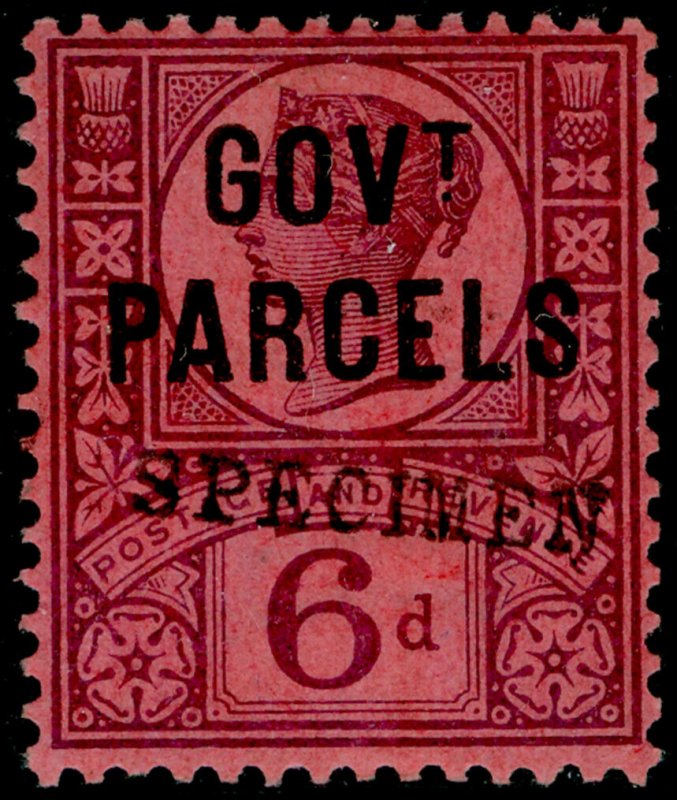 SG O66s, 6d purple/rose-red, NH MINT. Cat £250+ SPECIMEN