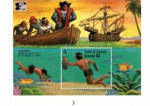 Turks and Caicos - 1996 - China '96 / Underwater - Souvenir Sheet - MNH