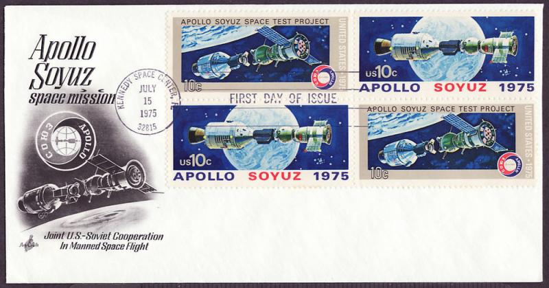 1569-70 Apollo - Soyuz block Artcraft FDC