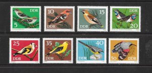 BIRDS - GERMANY (DDR) #1453-60  MNH
