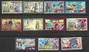 Malta 592-607  Used  Short set