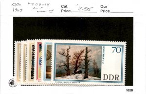 Germany - DDR, Postage Stamp, #909-914 Mint NH, 1967 Art Paintings (AC)