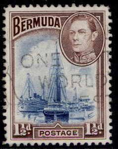 BERMUDA GVI SG111, 1½d deep blue & purple-brown, FINE USED.