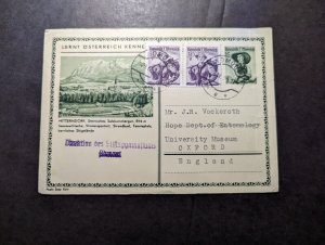 1954 Austria Postcard Cover Admont to Oxford England