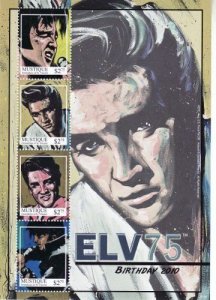 St Vincent - Elvis Presley - 4 Stamp  Sheet SGM1015