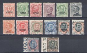 1926-30 SOMALIA - Stamps d'Italia overprintti Somalia Italiana, n . 92/104,