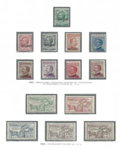 1922-23 CASTELROSSO, n. 1/14  14 values   MLH/*