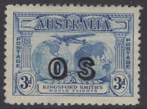 AUSTRALIA SGO124 1931 3d BLUE MTD MINT