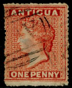 ANTIGUA SG7, 1d vermilion, used. Cat £30.