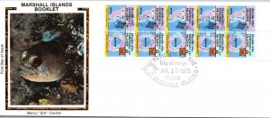 Marshall Islands FDC 1985 - 5x14c/5x22c Stamps - Marshall Isl Booklet - F29911 